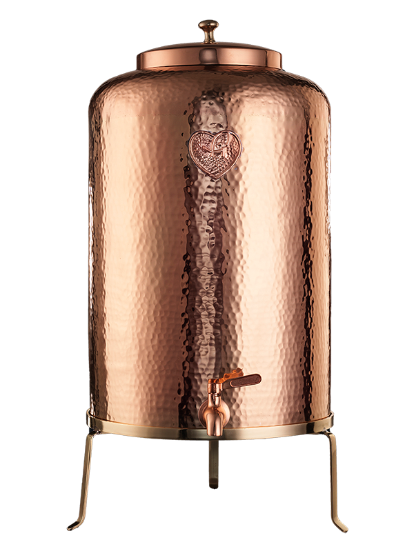 Hammered Polished Copper Urn - 20L