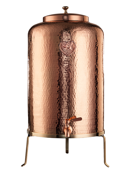 Hammered Polished Copper Urn - 20L
